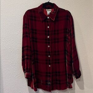 Coldwater Creek Silk Velvet top‎